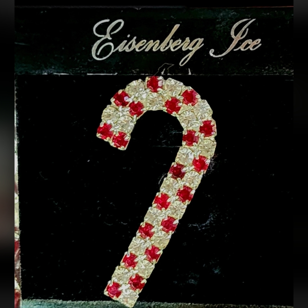 Christmas Brooch Eisenberg Ice Candy Cane Nwt 26$